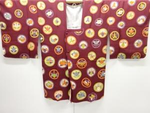 未使用品　家紋模様道行コート